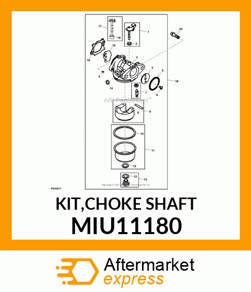 KIT,CHOKE SHAFT MIU11180