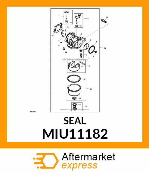 SEAL CHOKE/THROTTLE SHAFT MIU11182