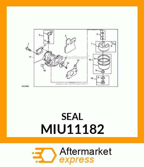 SEAL CHOKE/THROTTLE SHAFT MIU11182