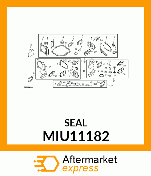 SEAL CHOKE/THROTTLE SHAFT MIU11182