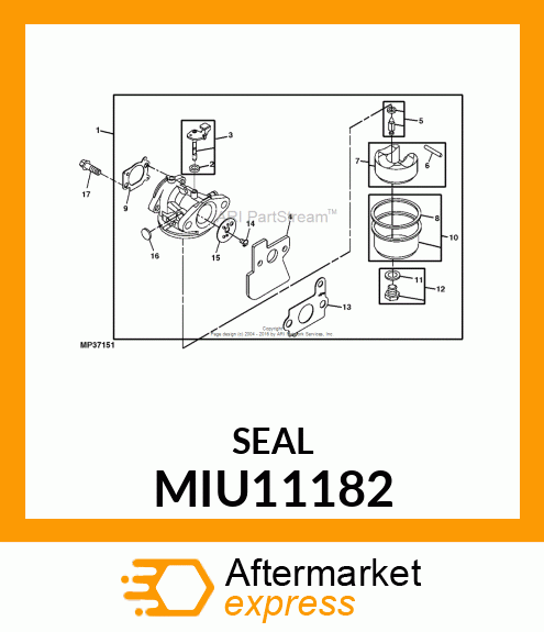 SEAL CHOKE/THROTTLE SHAFT MIU11182