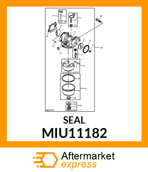 SEAL CHOKE/THROTTLE SHAFT MIU11182