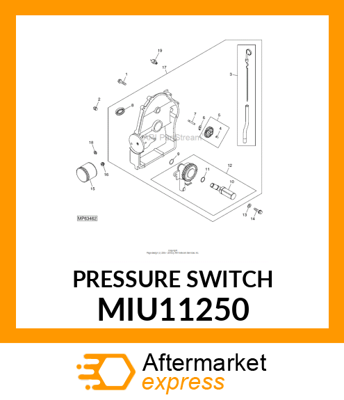 SWITCH, OIL PRESSURE MIU11250