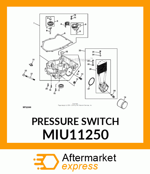 SWITCH, OIL PRESSURE MIU11250