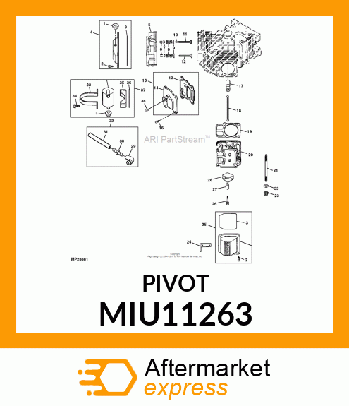 PIVOT, ROCKER ARM MIU11263