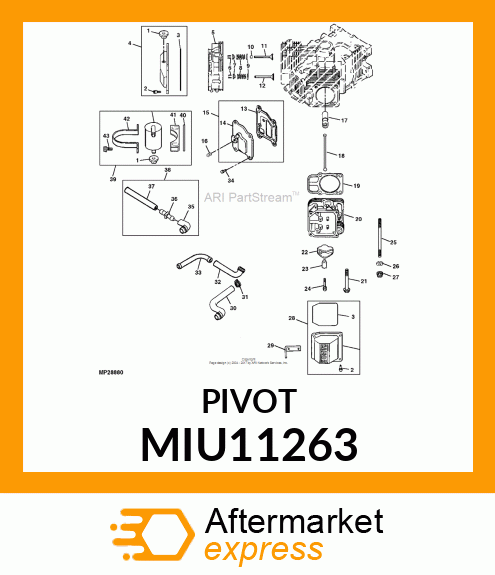 PIVOT, ROCKER ARM MIU11263