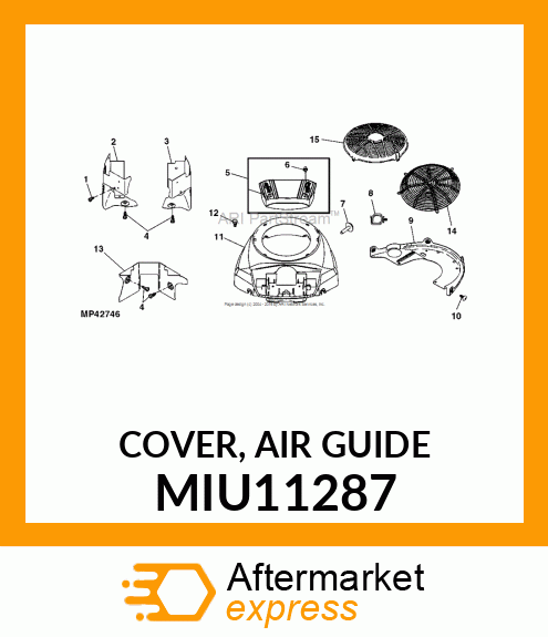 COVER, AIR GUIDE MIU11287