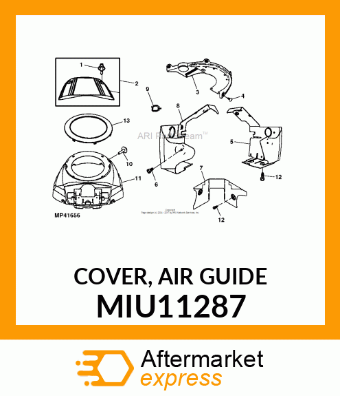 COVER, AIR GUIDE MIU11287