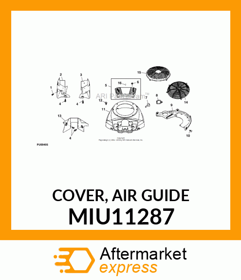 COVER, AIR GUIDE MIU11287