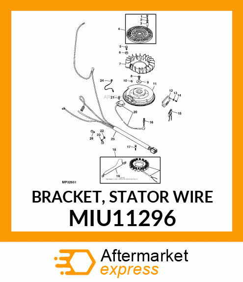 BRACKET, STATOR WIRE MIU11296