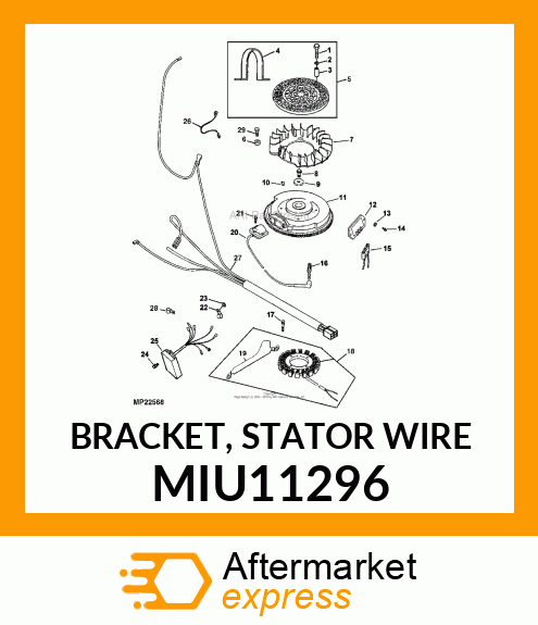 BRACKET, STATOR WIRE MIU11296