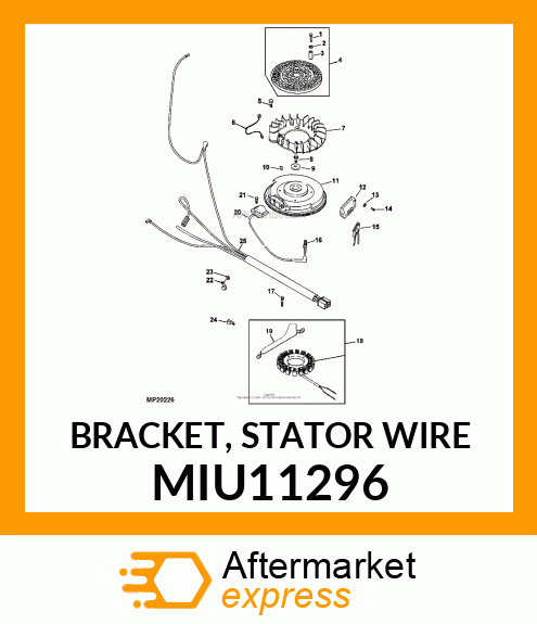 BRACKET, STATOR WIRE MIU11296