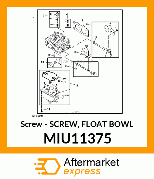 Screw Float Bowl MIU11375