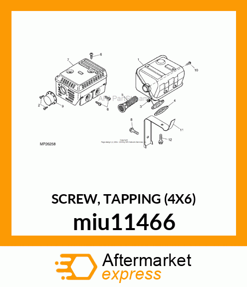 SCREW, TAPPING (4X6) miu11466