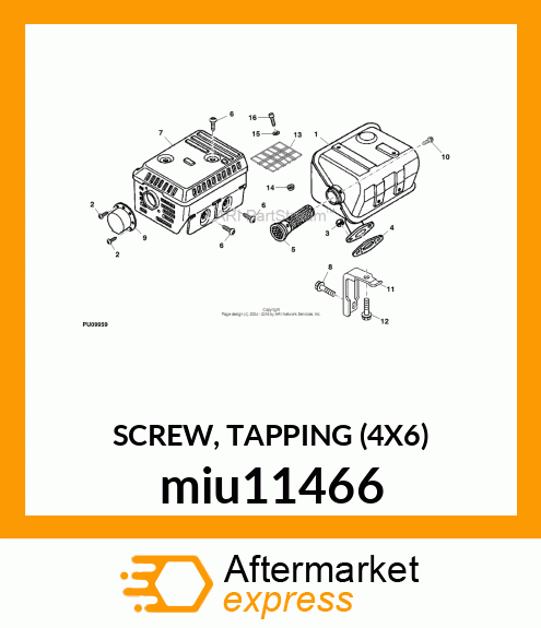 SCREW, TAPPING (4X6) miu11466