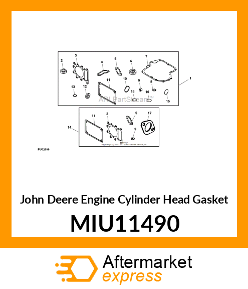 ENGINE CYLINDER HEAD GASKET, GASKET MIU11490