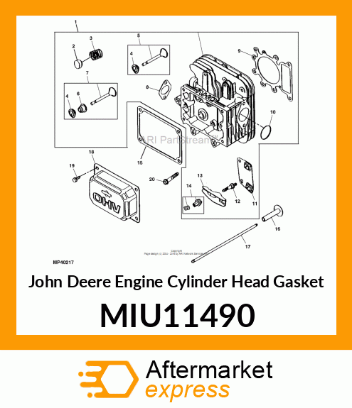 ENGINE CYLINDER HEAD GASKET, GASKET MIU11490