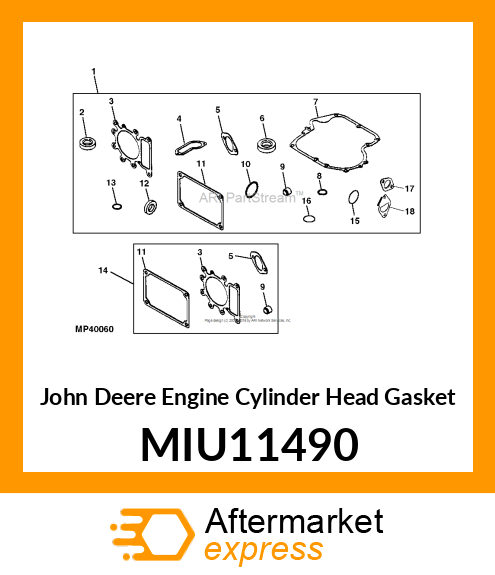 ENGINE CYLINDER HEAD GASKET, GASKET MIU11490