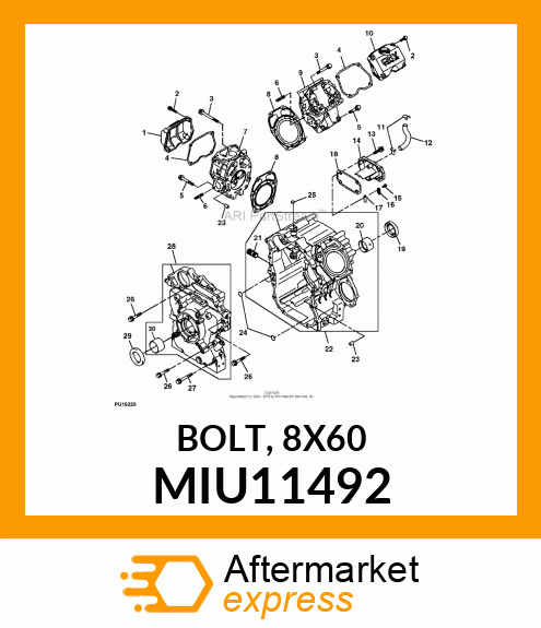 BOLT, 8X60 MIU11492