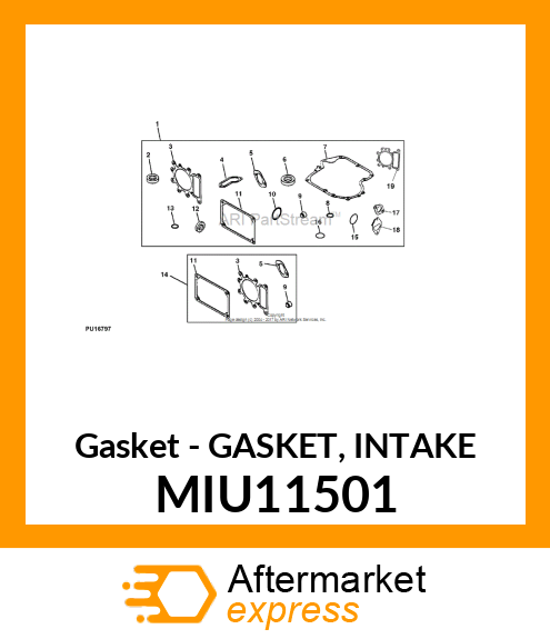 Gasket - GASKET, INTAKE MIU11501