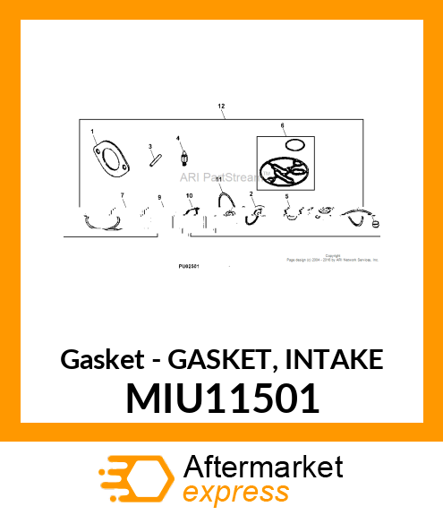 Gasket - GASKET, INTAKE MIU11501