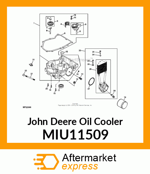 COOLER, OIL PHENOLIC MIU11509