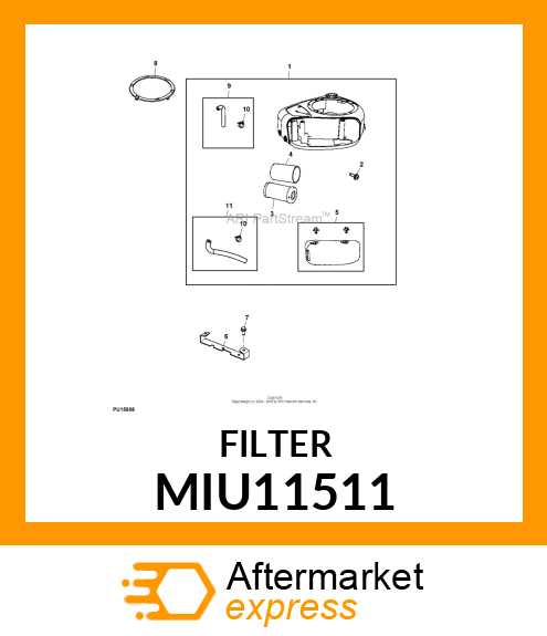 AIR FILTER, FILTER, AIR CLEANER CAR MIU11511