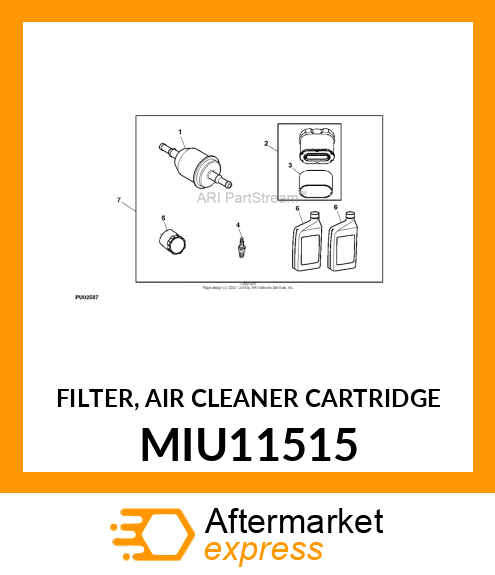 FILTER, AIR CLEANER CARTRIDGE MIU11515