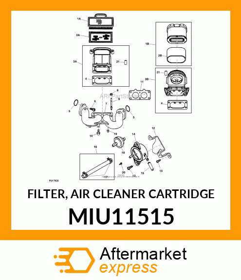 FILTER, AIR CLEANER CARTRIDGE MIU11515