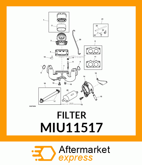 FILTER, PRE MIU11517