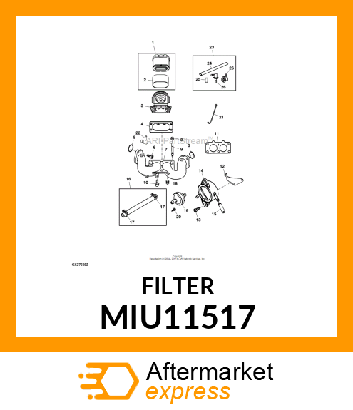 FILTER, PRE MIU11517