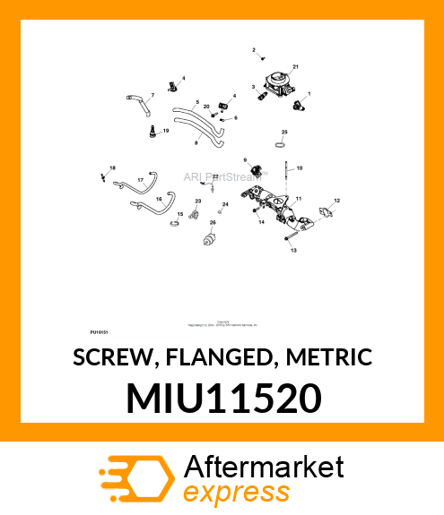 SCREW, FLANGED, METRIC MIU11520