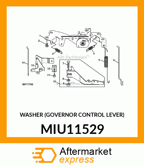 WASHER (GOVERNOR CONTROL LEVER) MIU11529