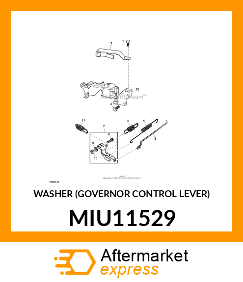 WASHER (GOVERNOR CONTROL LEVER) MIU11529