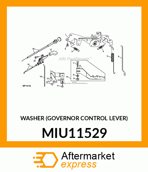 WASHER (GOVERNOR CONTROL LEVER) MIU11529