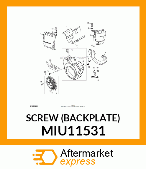 SCREW (BACKPLATE) MIU11531