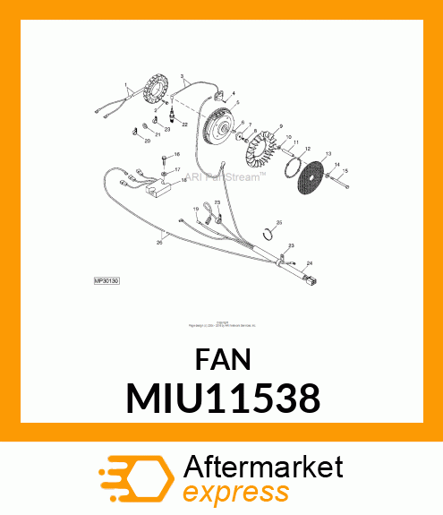 KIT, FLYWHEEL FAN MIU11538