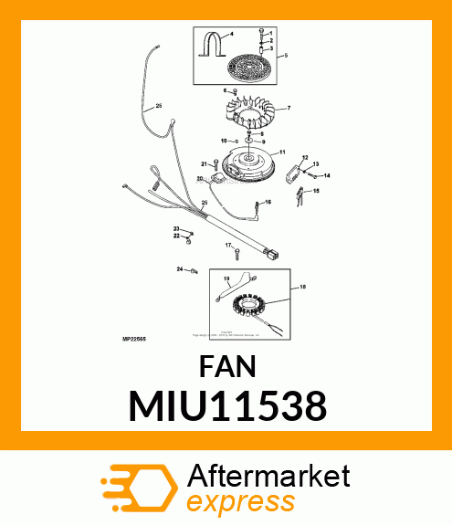 KIT, FLYWHEEL FAN MIU11538