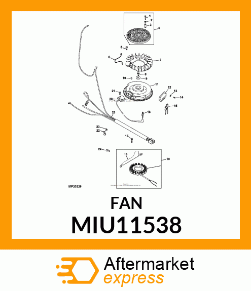 KIT, FLYWHEEL FAN MIU11538