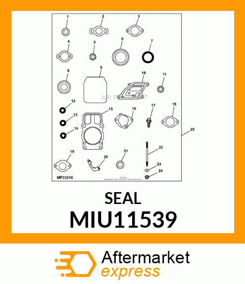 SEAL FRONT OIL MIU11539