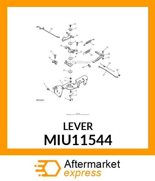 LEVER, GOVERNOR ASSY MIU11544