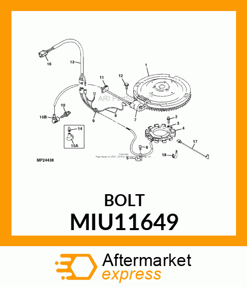 BOLT, FLANGE MIU11649