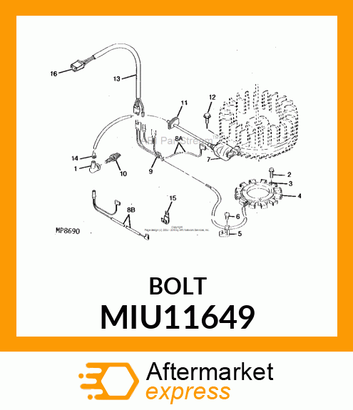 BOLT, FLANGE MIU11649