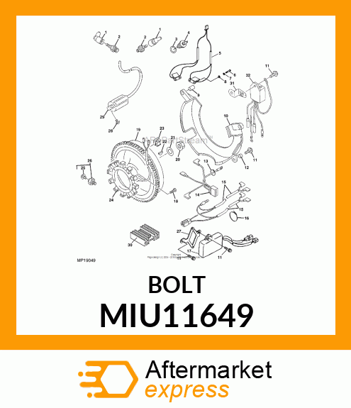 BOLT, FLANGE MIU11649