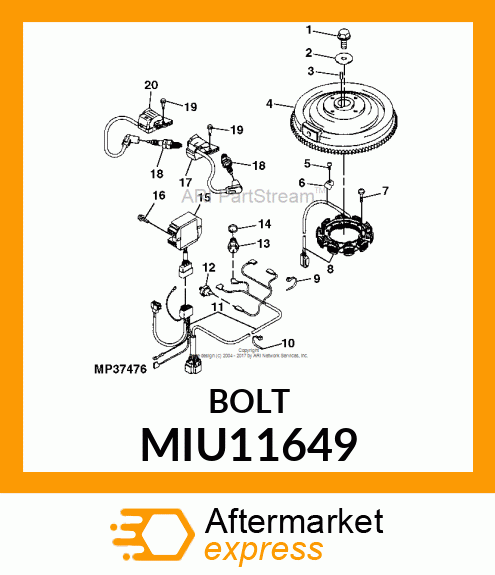 BOLT, FLANGE MIU11649