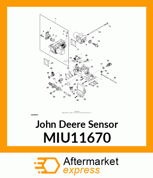 SENSOR, THROTTLE POSITION MIU11670