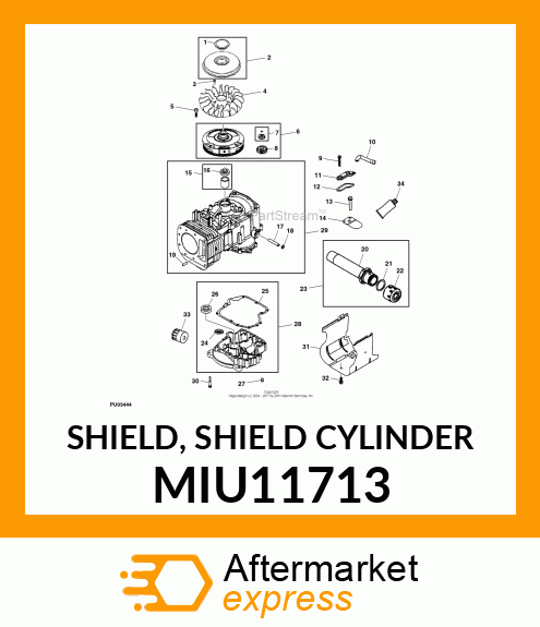 SHIELD, SHIELD CYLINDER MIU11713