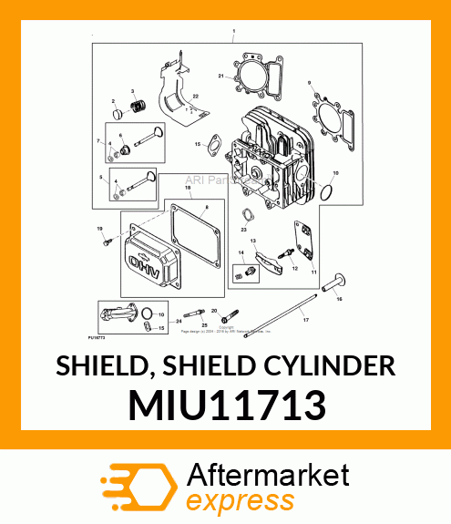 SHIELD, SHIELD CYLINDER MIU11713