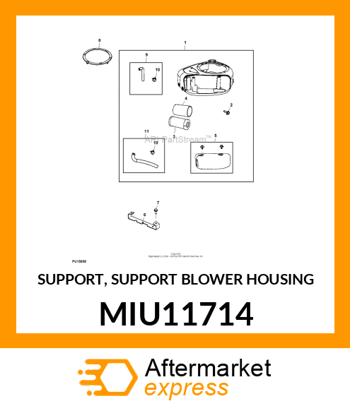 SUPPORT, SUPPORT BLOWER HOUSING MIU11714