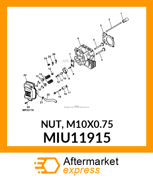 NUT, M10X0.75 MIU11915